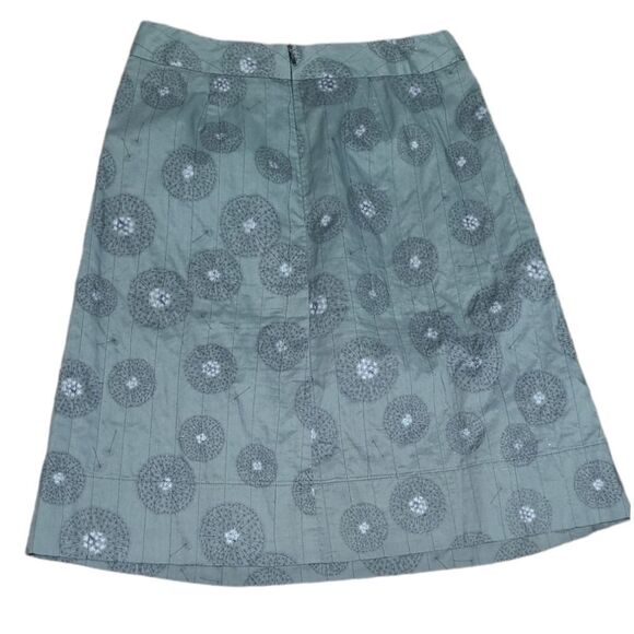 Mercy Pleated Gray Knee Length Women’s Floral Skirt Size 2 - Picture 2 of 8